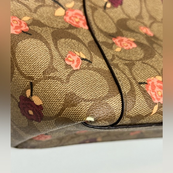 New COACH Floral AVA TOTE Signature Canvas Peony Print, BEAUTIFUL! VHTF - Picture 8 of 13